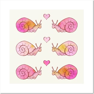 Snails in Love Posters and Art